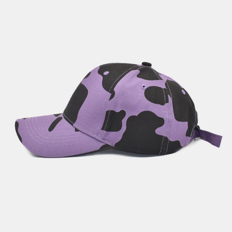 Unisex Cotton Cows Pattern Outdoor Travel Sunshade Baseball Hat