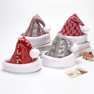 Unisex Dzianinowa CZapka Bożonarodzeniowa Santa Claus Elk Snowflake Pattern Ciepła Świąteczna CZapka Z Dzianiny Christmas Hat