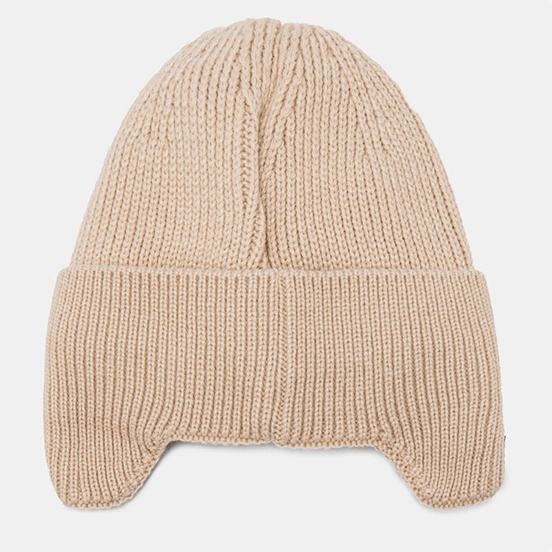 Unisex Dzianinowe Okulary Przeciwsłoneczne W Jednolitym Kolorze Dekoracja Soczewki Zagęścić Ciepło Modna CZapka Beanie