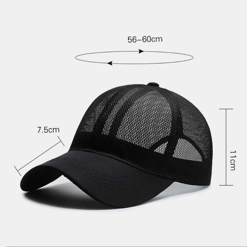 Unisex Full Mesh Oddychająca Outdoor Casual Sunshade Baseball CZapki