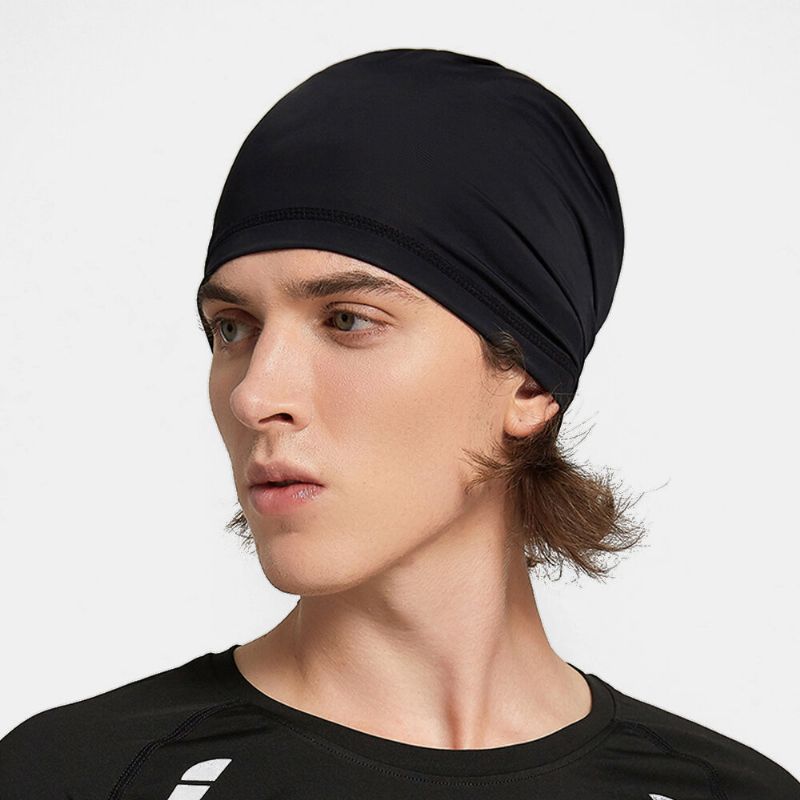 Unisex Ice Silk Jednowarstwowa Oddychająca Pochłaniająca Pot Hip-hop Sportowa Opaska Na Głowę Beanie Hat