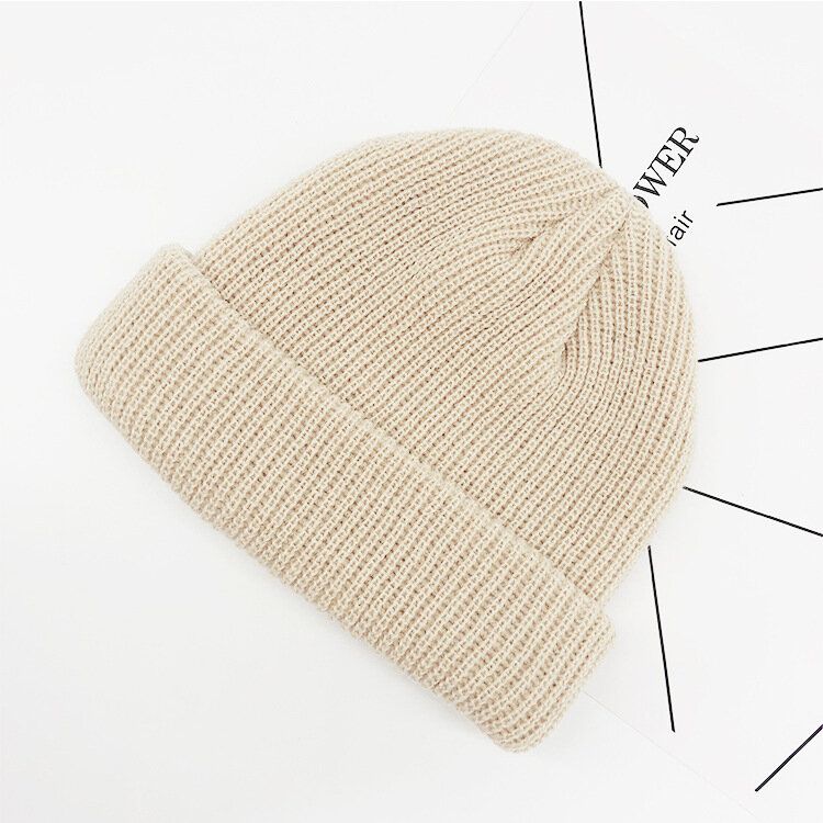 Unisex Jednokolorowa Dzianinowa CZapka Z Wełny CZapka Z CZaszką CZapki Beanie