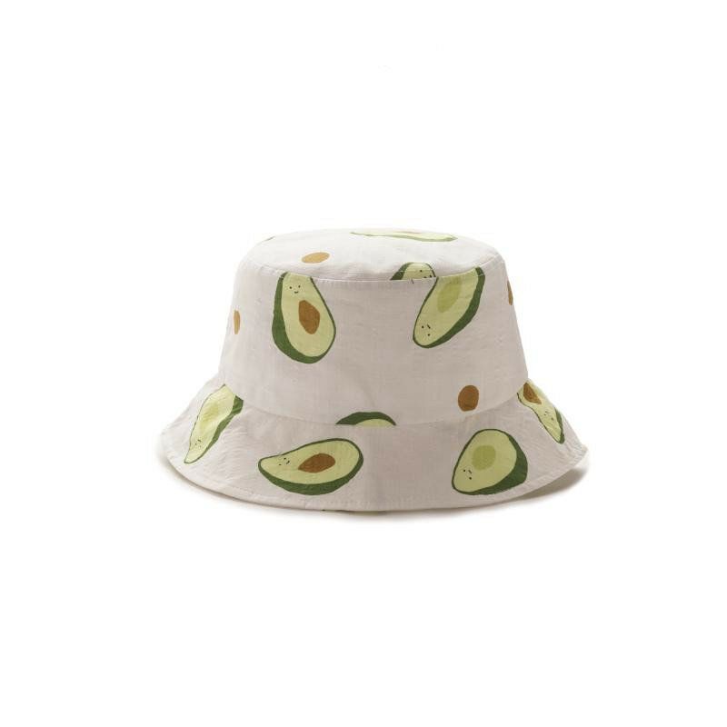 Unisex Letni Kapelusz Rybaka Z Awokado Kapelusz Typu Bucket Outdoor Travel Sun Hat