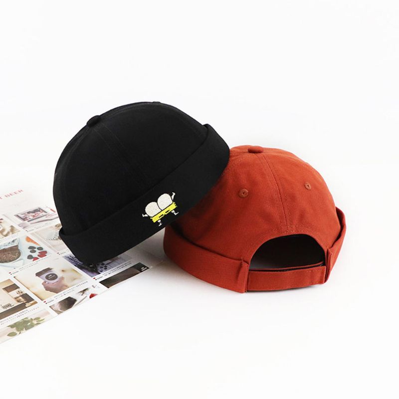 Unisex Melonowy Kapelusz Letni Cienki Odcinek Hip Hop Landlord Kapelusz Retro Leisure Street Brimless Hats