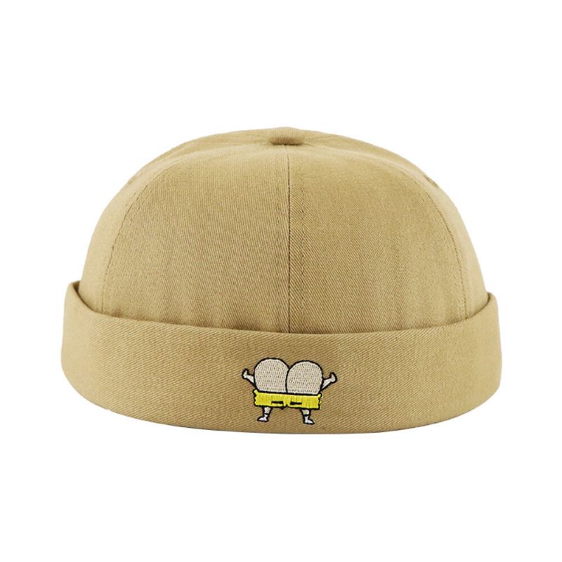 Unisex Melonowy Kapelusz Letni Cienki Odcinek Hip Hop Landlord Kapelusz Retro Leisure Street Brimless Hats