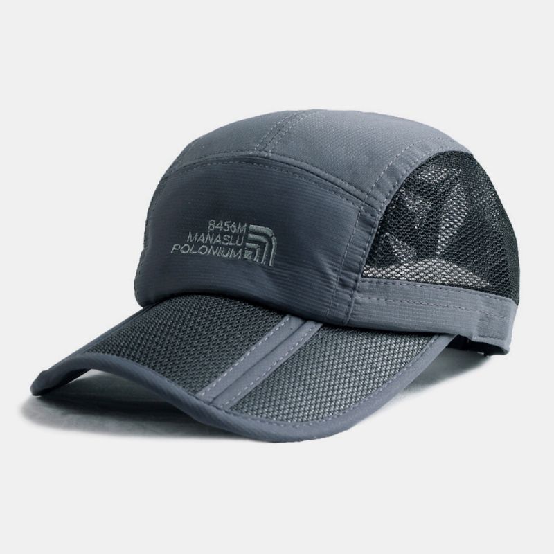 Unisex Składana Szybkoschnąca Siatkowa CZapka Osłona Przeciwsłoneczna Oddychająca CZapka Z Daszkiem Typu Snapback Na Lato Na Świeżym Powietrzu