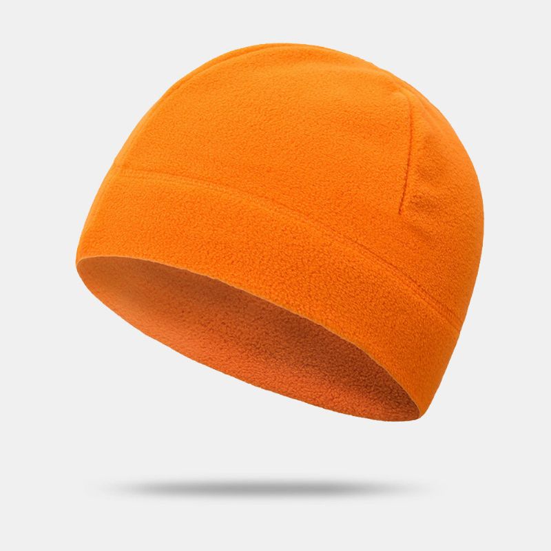 Unisex Solid Color Ochrona Przed Zimnem Ciepło Polar CZapka Outdoor Sport Jazda Na Nartach CZapka Beanie Bez Ronda