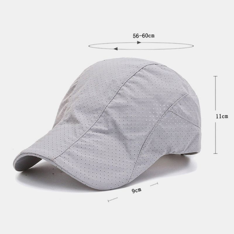 Unisex Solid Color Outdoor Oddychająca Osłona Przeciwsłoneczna CZapka Beret CZapka Płaska