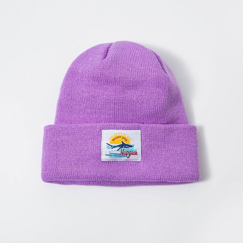 Unisex Solidna Dzianinowa Ciepła CZapka Typu Beanie Outdoos Wysoka Elastyczna CZapka Z CZaszką