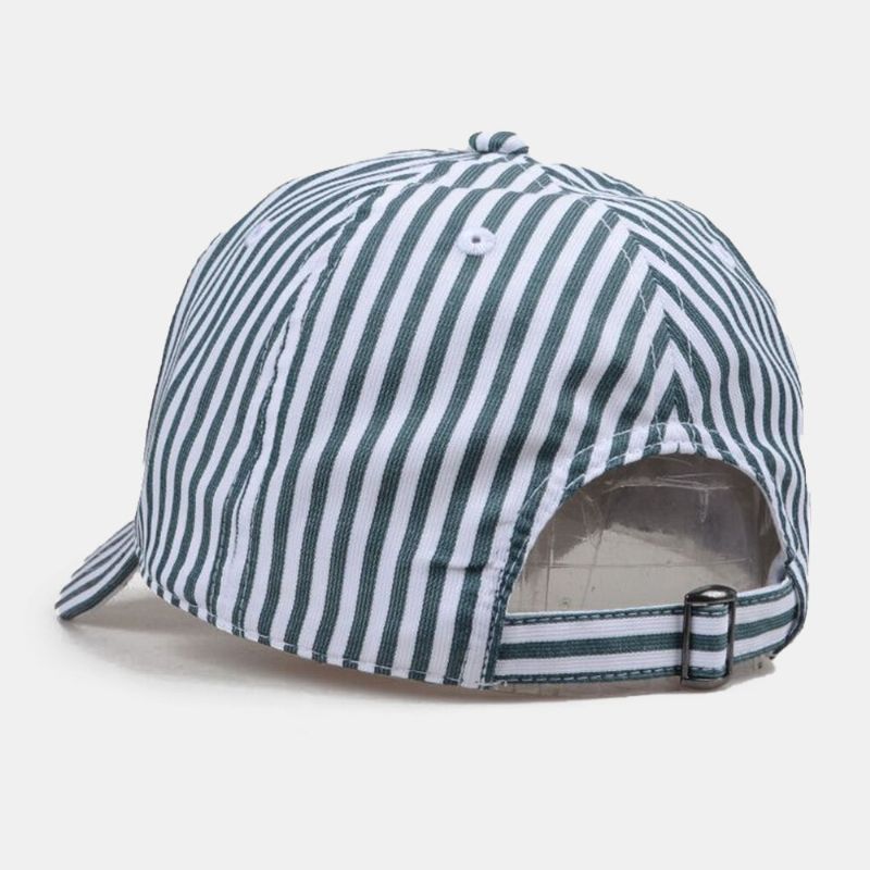 Unisex Striped Poker Wzór CZapka Z Daszkiem Zakrzywione Rondo Casual Dziki Regulowany Kapelusz Przeciwsłoneczny Kapelusz