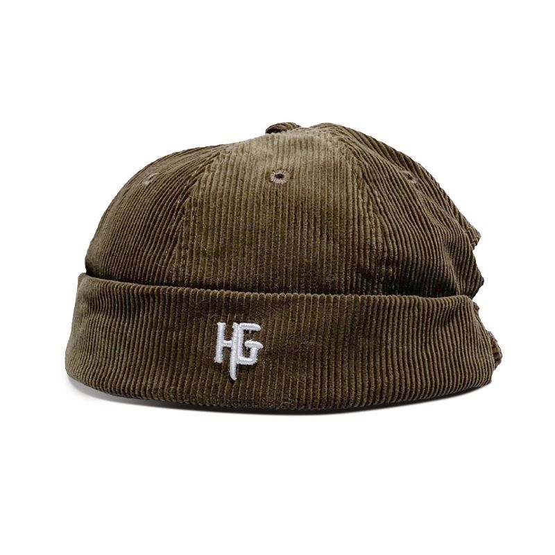 Unisex Sztruksowa Haftowana H G Patten Casual Beanie Bez Ronda CZapka Właściciela CZapka Z CZaszką