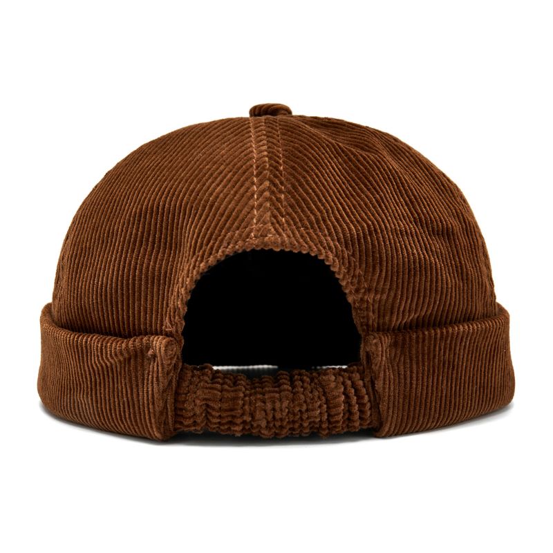 Unisex Sztruksowa Haftowana H G Patten Casual Beanie Bez Ronda CZapka Właściciela CZapka Z CZaszką