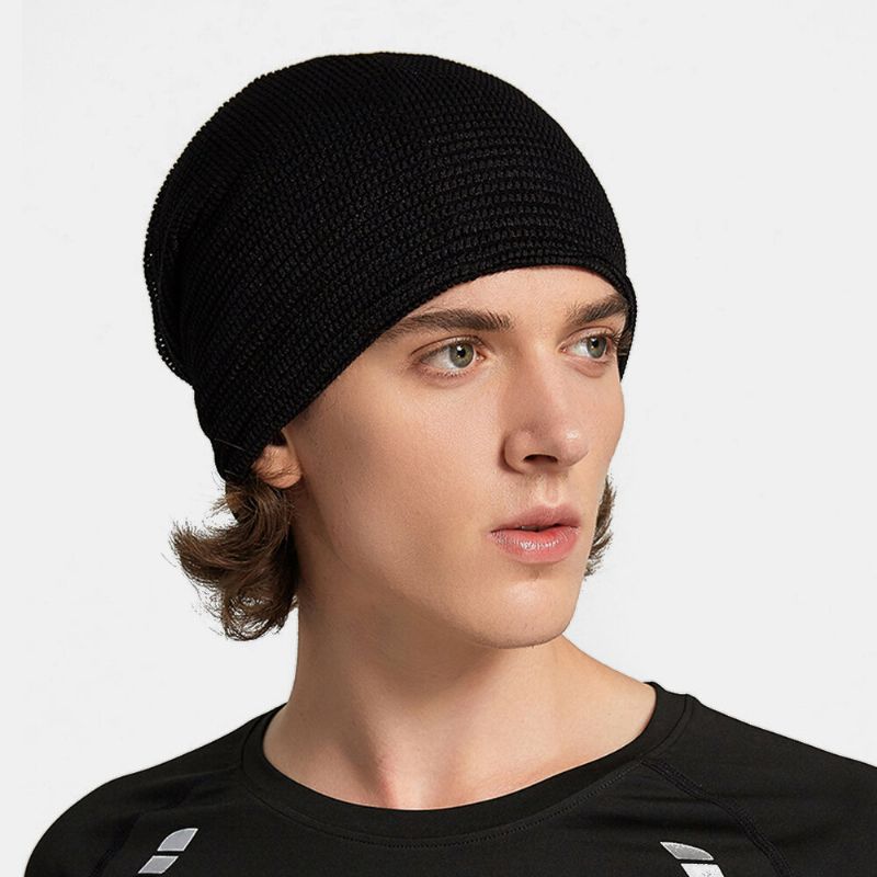 Unisex Wielofunkcyjna Siatka Oddychająca Pochłaniająca Pot Hip-hop Sportowa Opaska Na Głowę Szalik Beanie Hat