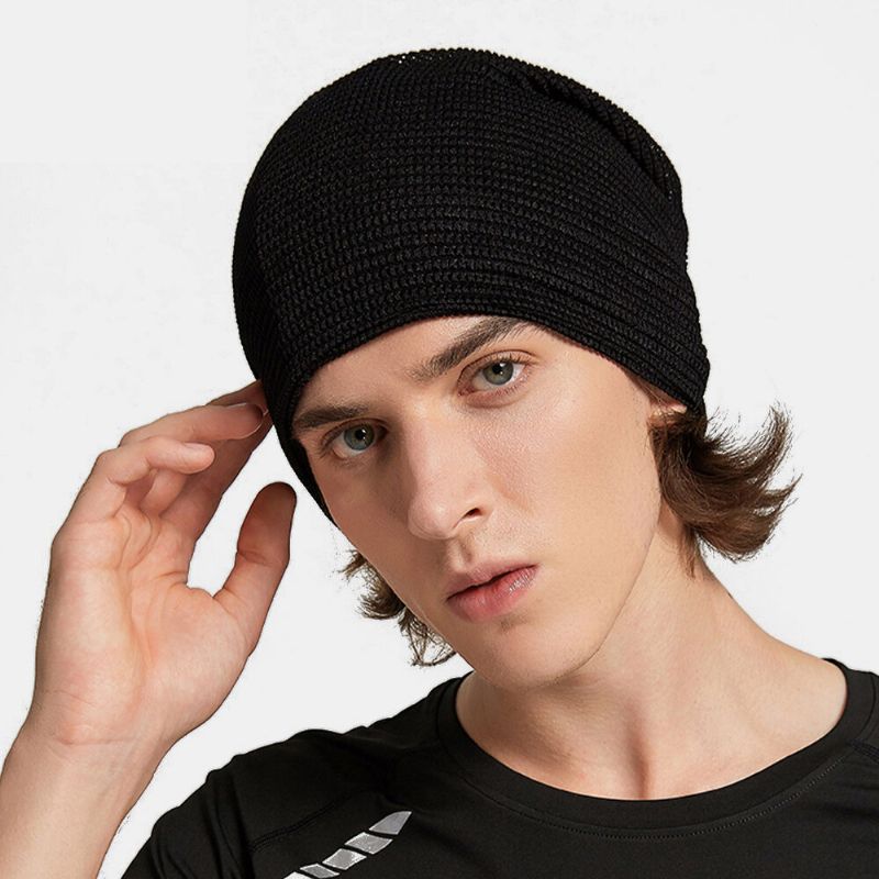 Unisex Wielofunkcyjna Siatka Oddychająca Pochłaniająca Pot Hip-hop Sportowa Opaska Na Głowę Szalik Beanie Hat