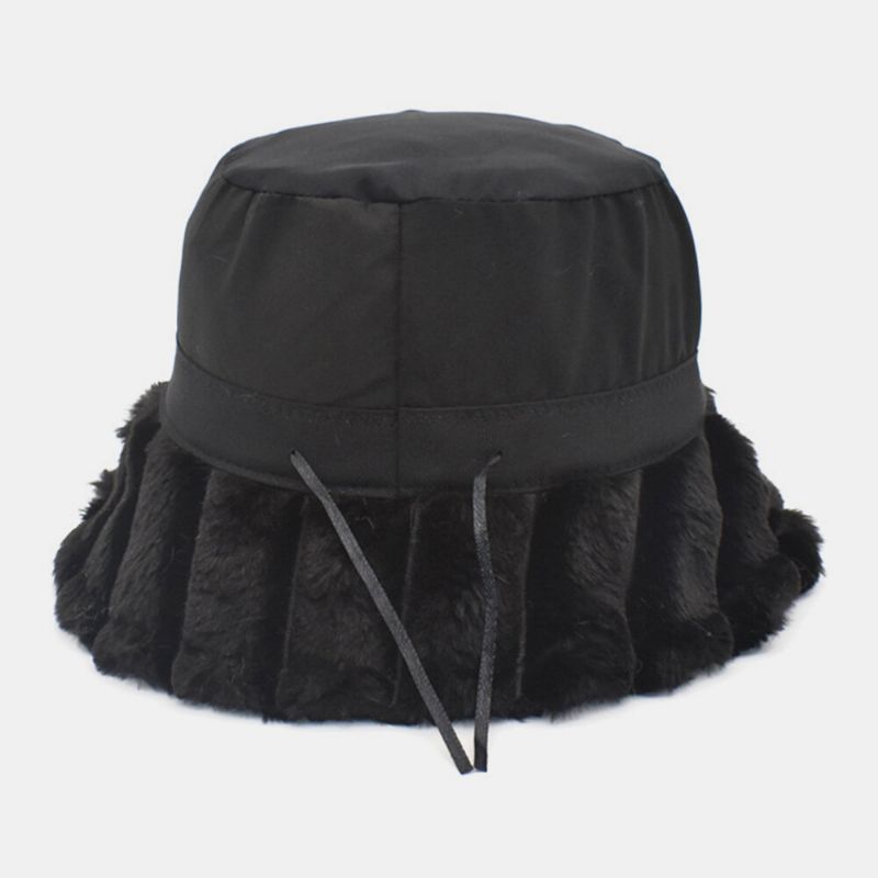 Unsiex Bawełna Ciepła Miękka Outdoor Casual All-match Solid Color Bucket Hat