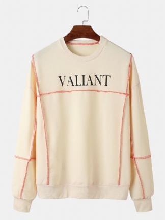 Męska Bawełniana Bluza Valiant Reverse Loopback Crew Neck Casual Pullover