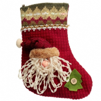 Unisex Bawełniane Żakardowe Skarpety Zimowe Santa Claus Snowman Elk