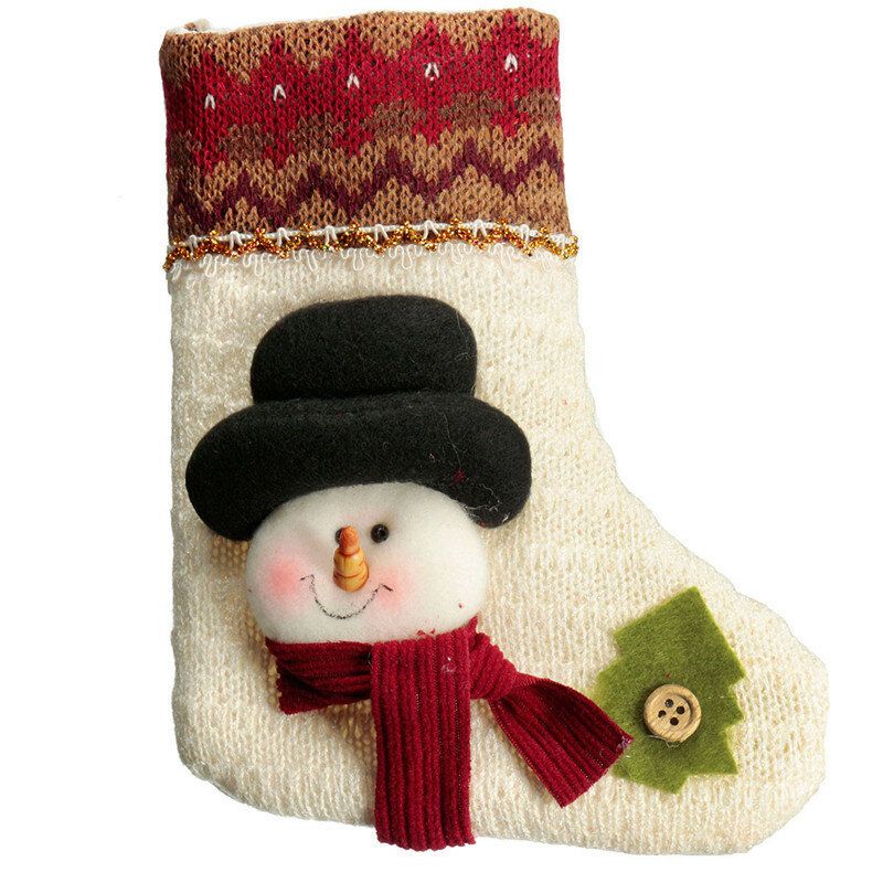 Unisex Bawełniane Żakardowe Skarpety Zimowe Santa Claus Snowman Elk