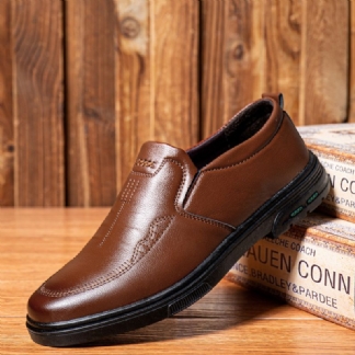 Mężczyźni Oddychająca Gumowa Podeszwa Slip On Casual Business Buty