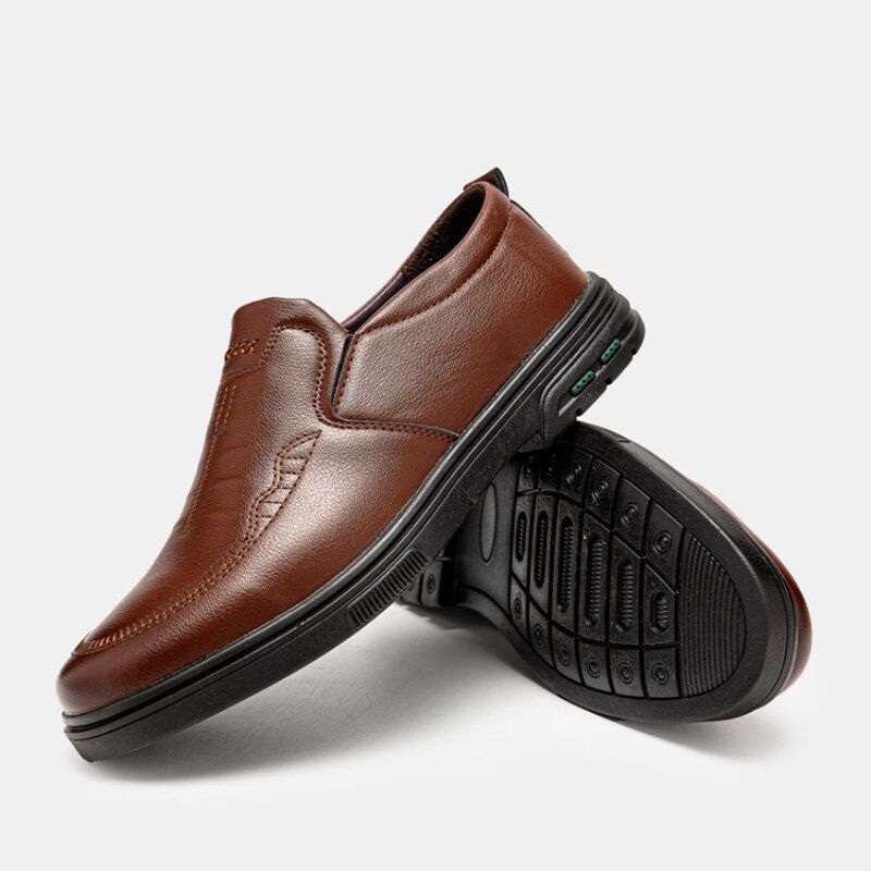 Mężczyźni Oddychająca Gumowa Podeszwa Slip On Casual Business Buty