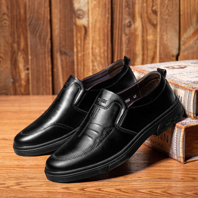 Mężczyźni Oddychająca Gumowa Podeszwa Slip On Casual Business Buty