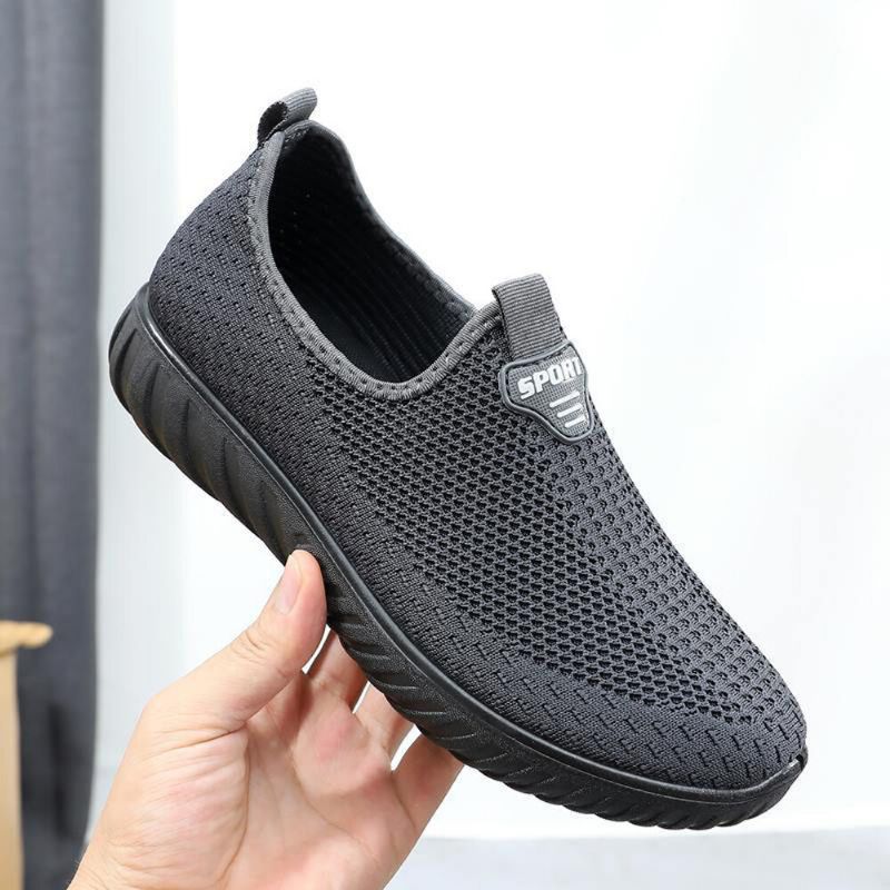 Męska Oddychająca Tkanina Antypoślizgowa Wygodna Podeszwa Slip On Old Peking Casual Buty