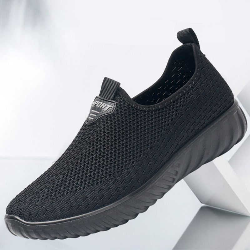 Męska Oddychająca Tkanina Antypoślizgowa Wygodna Podeszwa Slip On Old Peking Casual Buty