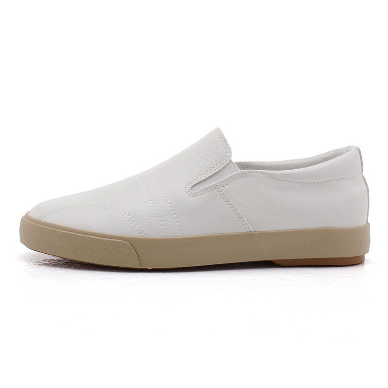 Męskie Oddychające Wygodne Dno Z Mikrofibry Solidne Slip On Casual Court Buty