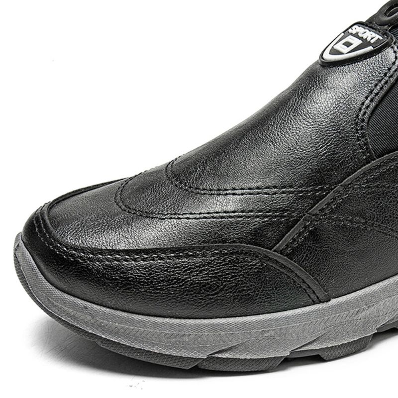 Męskie Wodoodporne Antypoślizgowe Ciepłe Pluszowe Podszewki Slip On Casual Buty