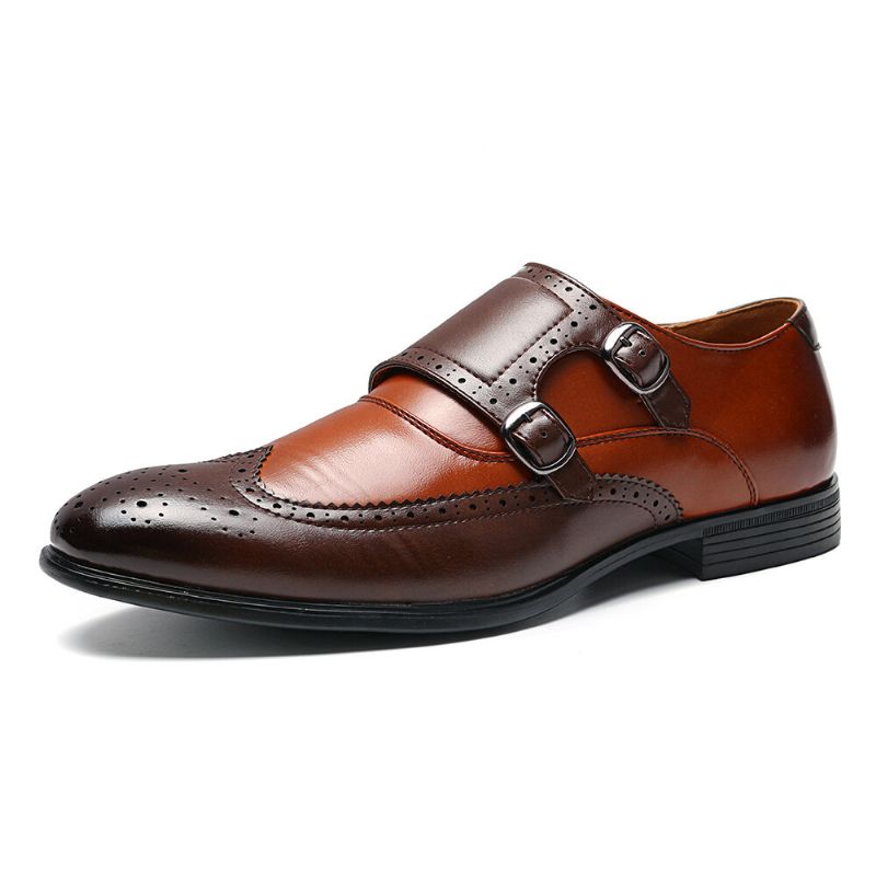 Mężczyźni Brogue Rzeźbione Casual Business Office Skórzane Oksfordzie