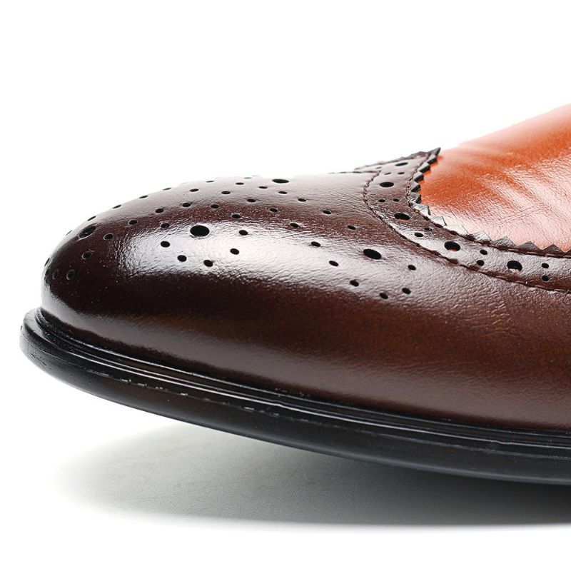 Mężczyźni Brogue Rzeźbione Casual Business Office Skórzane Oksfordzie