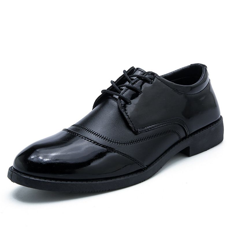 Mężczyźni Cap Toe Pointed Toe Sznurowane Business Casual Buty