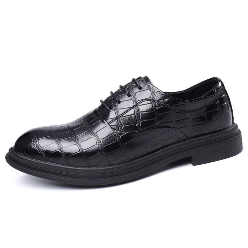 Mężczyźni Skórzane Wygodne Miękkie Podeszwa Krokodyl Ziarno Anglia Style Casual Business Buty