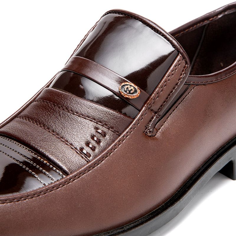 Męskie Antypoślizgowe Odporne Na Zużycie Casual Business Slip-on Dress Buty