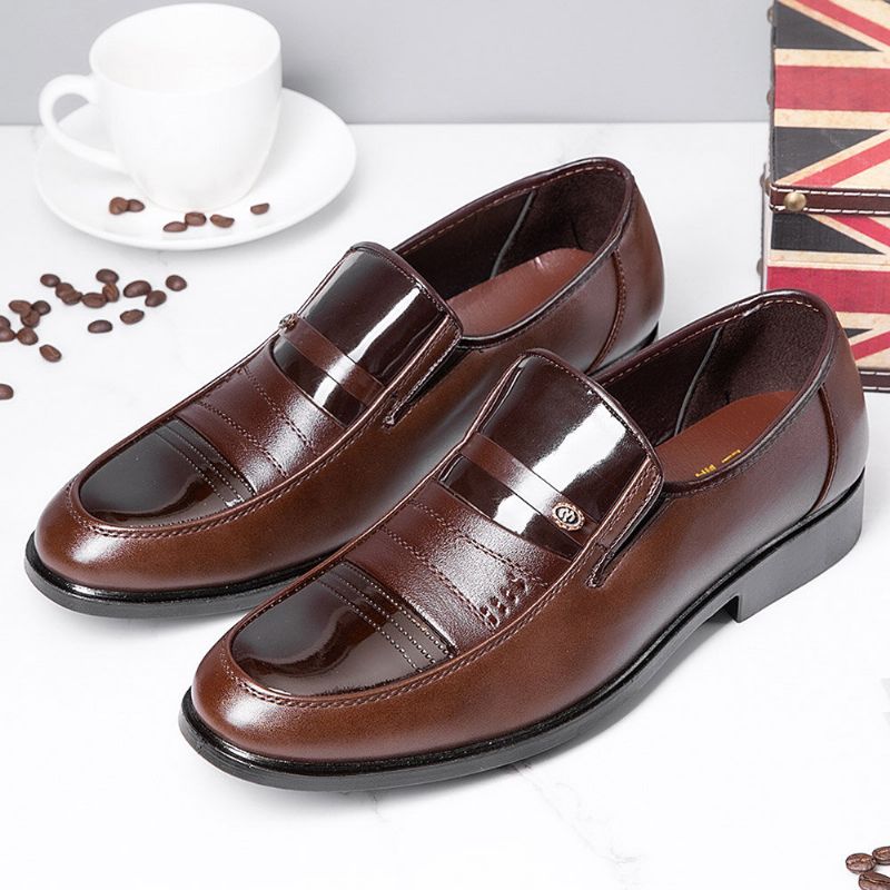 Męskie Antypoślizgowe Odporne Na Zużycie Casual Business Slip-on Dress Buty