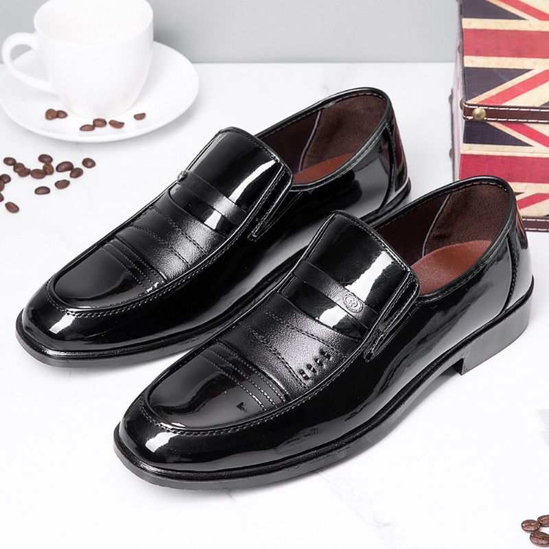 Męskie Antypoślizgowe Odporne Na Zużycie Casual Business Slip-on Dress Buty