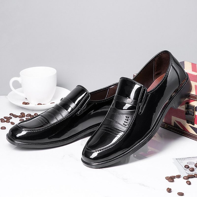 Męskie Antypoślizgowe Odporne Na Zużycie Casual Business Slip-on Dress Buty