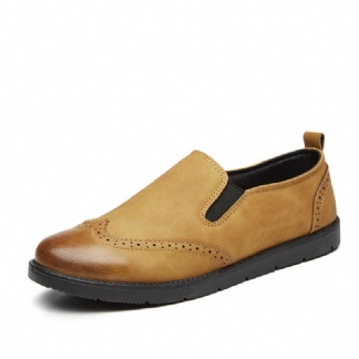 Męskie Business Casual Loafers Chelsea Slip On Work Dress Buty Do Ręcznego Szycia