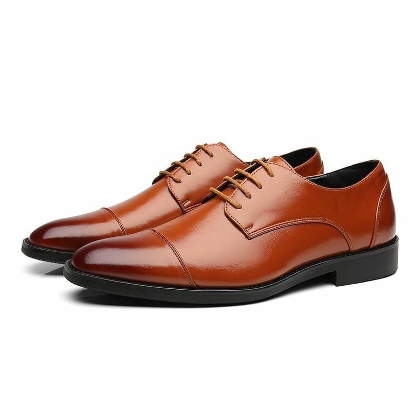 Męskie Buty Ze Skóry Z Mikrofibry Casual Business Oxfords