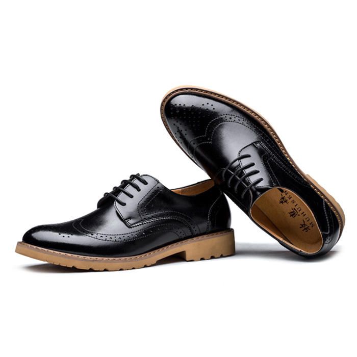 Prawdziwa Skóra Brogue Rzeźbione Business Casual Oksfordzie