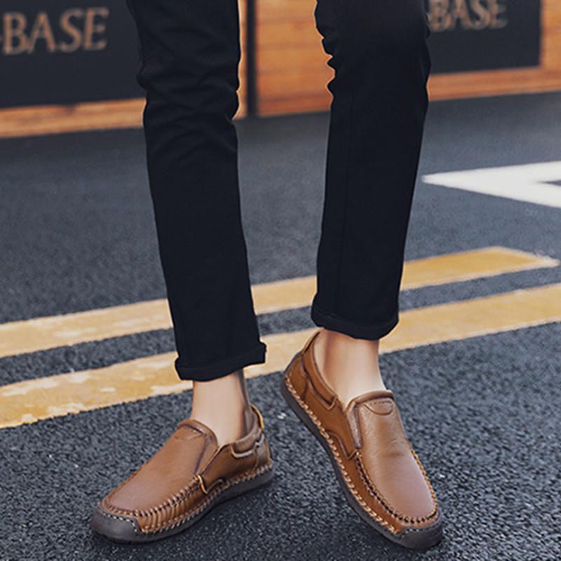 Ręczne Szycie Business Casual Miękka Podeszwa Office Oxfords