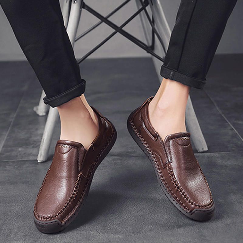 Ręczne Szycie Business Casual Miękka Podeszwa Office Oxfords