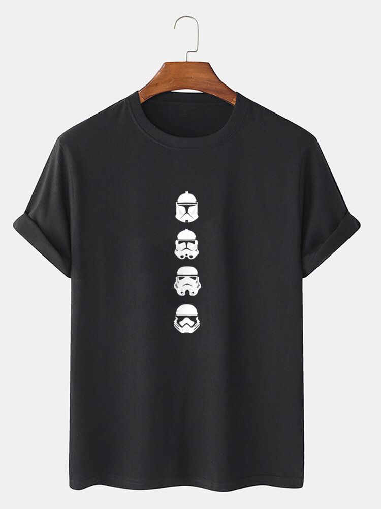 Męska Koszulka Z Krótkim Rękawem I Wycięciem Pod Szyją Star Wars Casual T-shirty