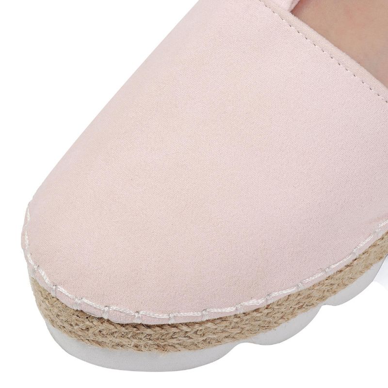 Damskie Espadryle Z Paskiem Plus Rozmiar Casual Solid Color Letnie Sandały Na Platformie