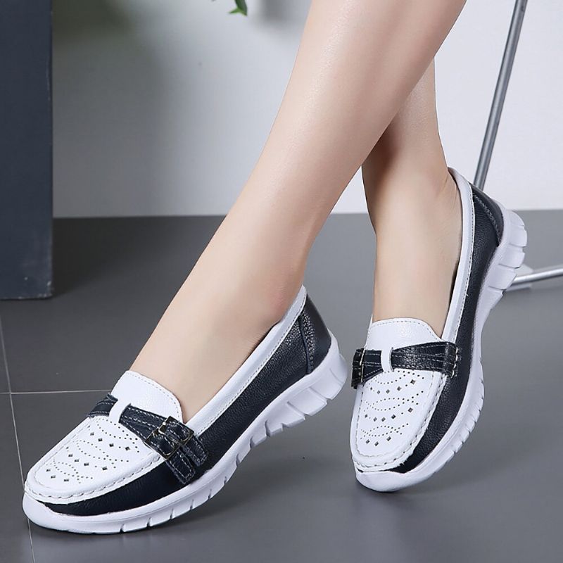 Kobiety Chodzące Holow Antypoślizgowe Casual Slip On Flats