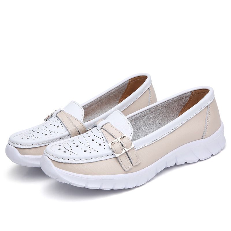 Kobiety Chodzące Holow Antypoślizgowe Casual Slip On Flats