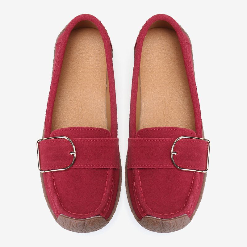 Kobiety Miękka Podeszwa Klamra Oddychające Casual Slip On Flats