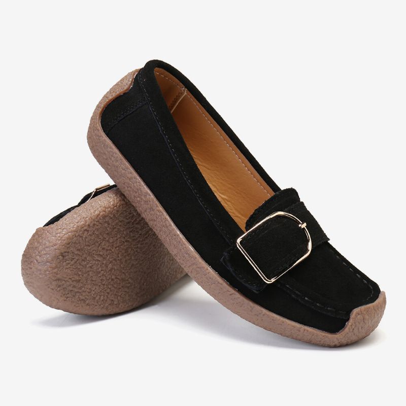 Kobiety Miękka Podeszwa Klamra Oddychające Casual Slip On Flats