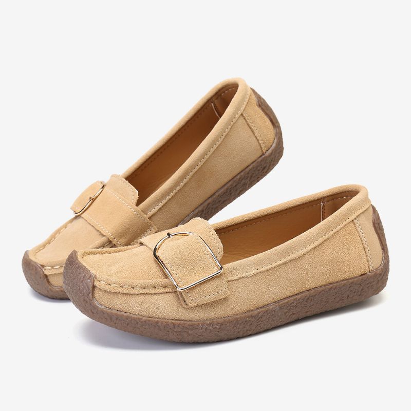 Kobiety Miękka Podeszwa Klamra Oddychające Casual Slip On Flats