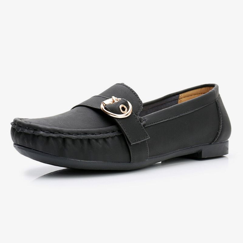 Kobiety Miękka Podeszwa Metalowa Klamra Slip On Casual Codzienne Mieszkania